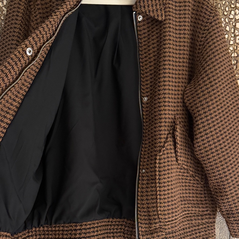 Universal Thread Brown And Black Houndstooth Blaz… - image 4